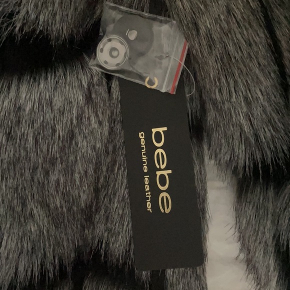 Bebe Small Genuine Leather Faux Fur Jacket (runs a little large) - Picture 7 of 9